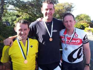 Alan Strong Wayne Miller and Dave Beadle after 2012 Time Trial Champs
