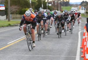 Aaron Sinclair wins the sprint for fourth - Photo by Robyn Edie/The Southland Times